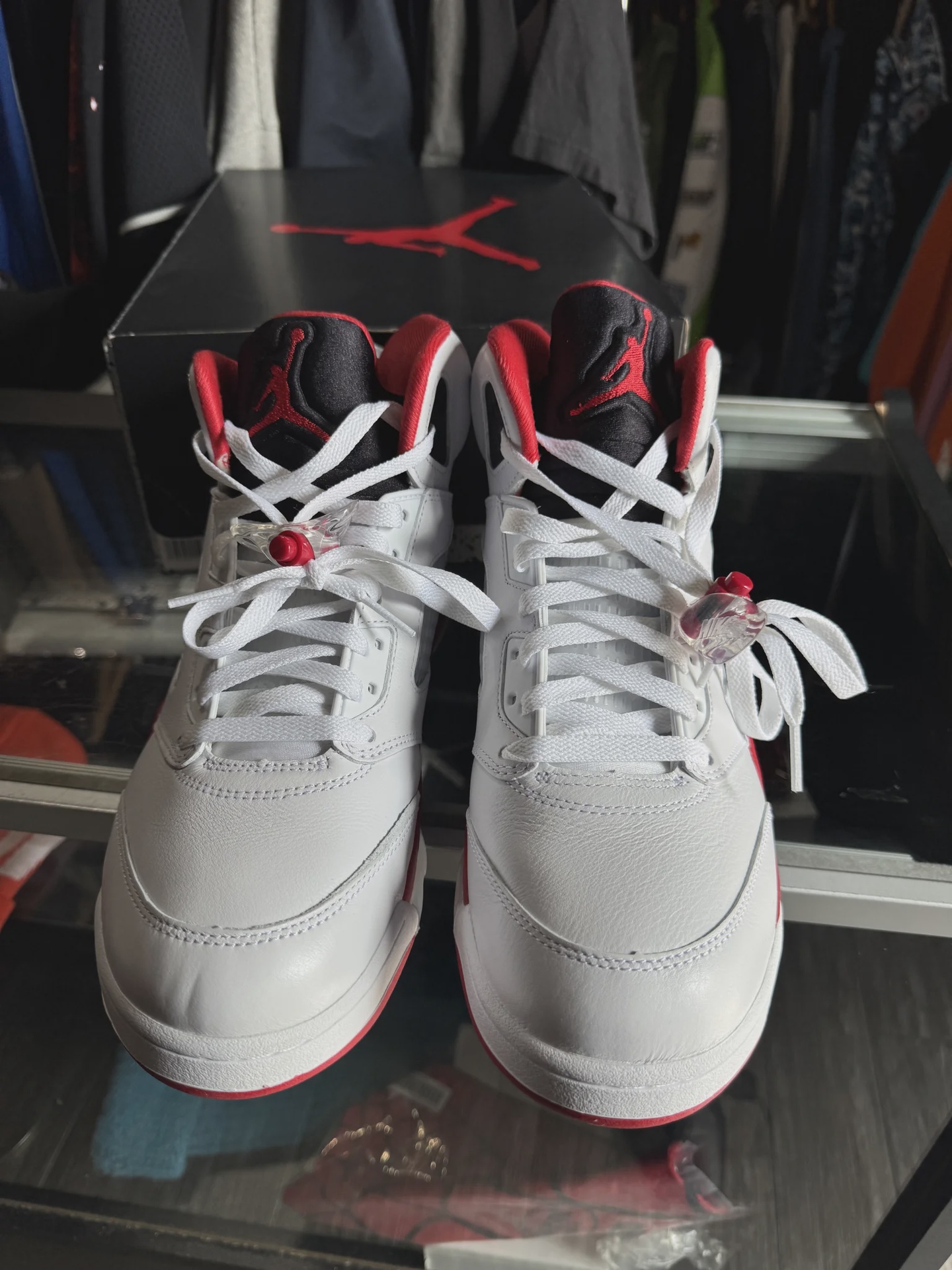 Air Jordan 5 Retro Fire Red Black Tongue (2025) • Pre-Owned [0118] - photo 2