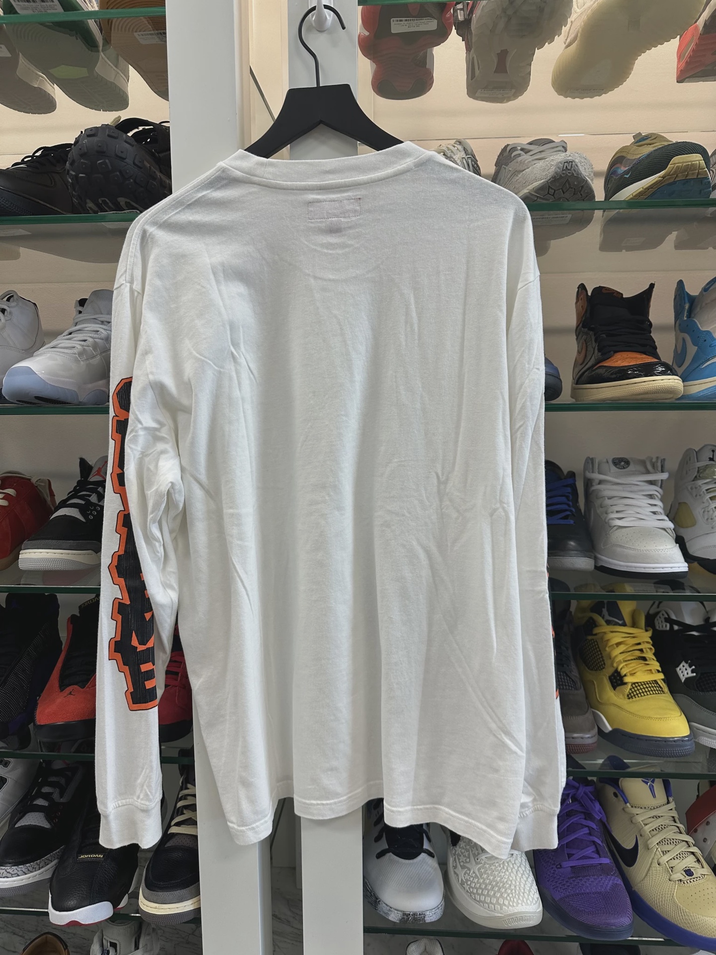 SS26 Supreme Cracked Sleeve L/S Top White • Pre-Owned [8152] 4