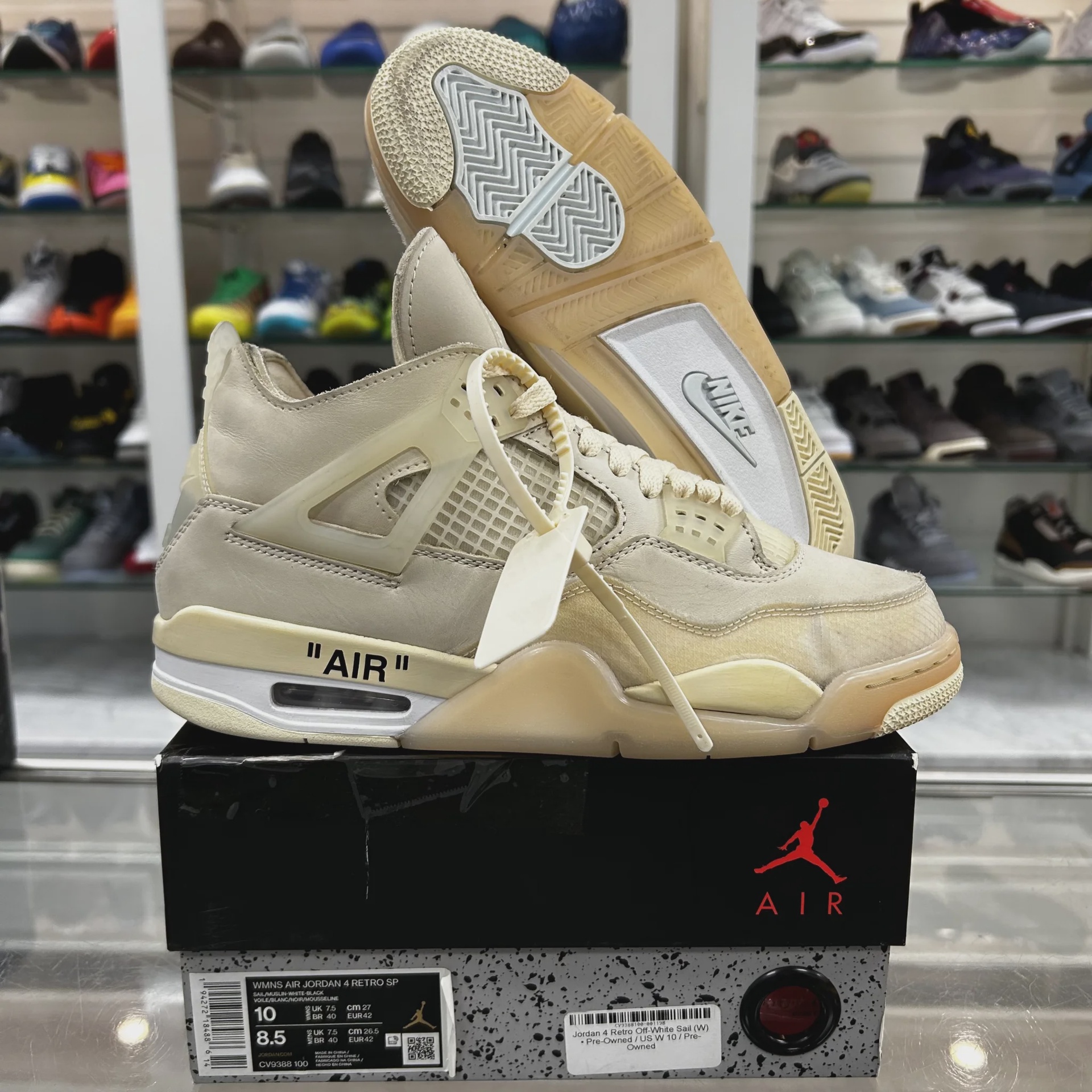 Air Jordan 4 Retro Off-White Sail (Women's) • Pre-Owned [9026] - photo 8