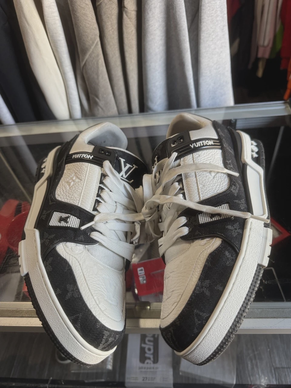 Louis Vuitton Black and White Trainer • Pre-Owned [1442]