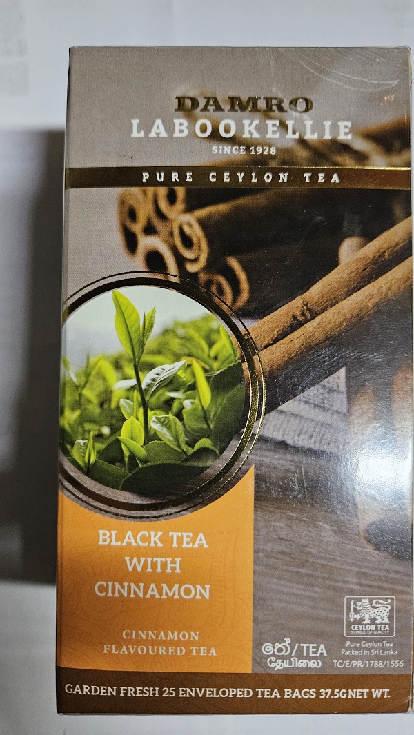 Damro Labookellie Black Tea Wt Cinnamon 25 Tea bags