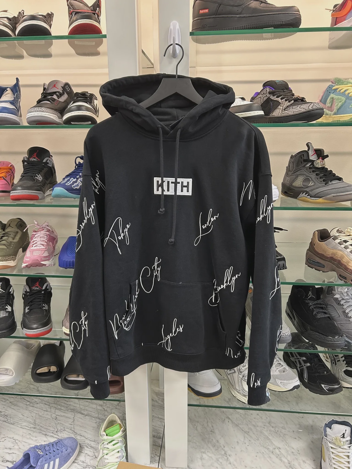 Kith FW21 Kith City Script Hoodie Black - Size L