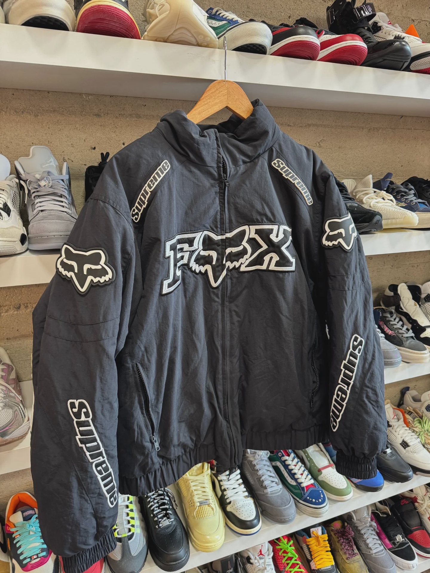 Supreme Fox Racing Puffy Jacket Black L • Pre-Owned [6190] - photo 3