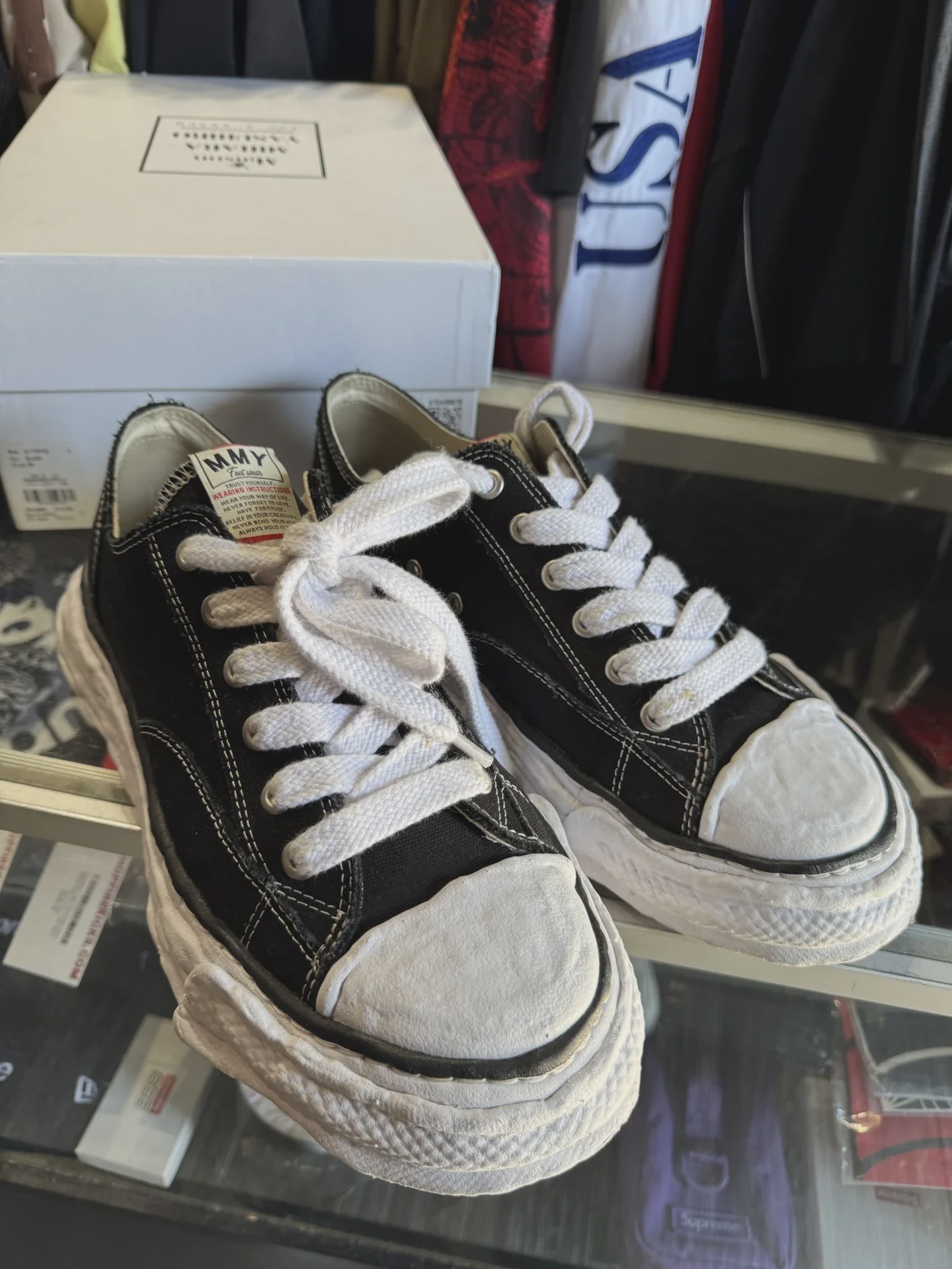 Maison Mihara Yasuhiro Maison Mihara Yasuhiro Peterson 23 OG Sole Canvas Low Black - Size US M 12