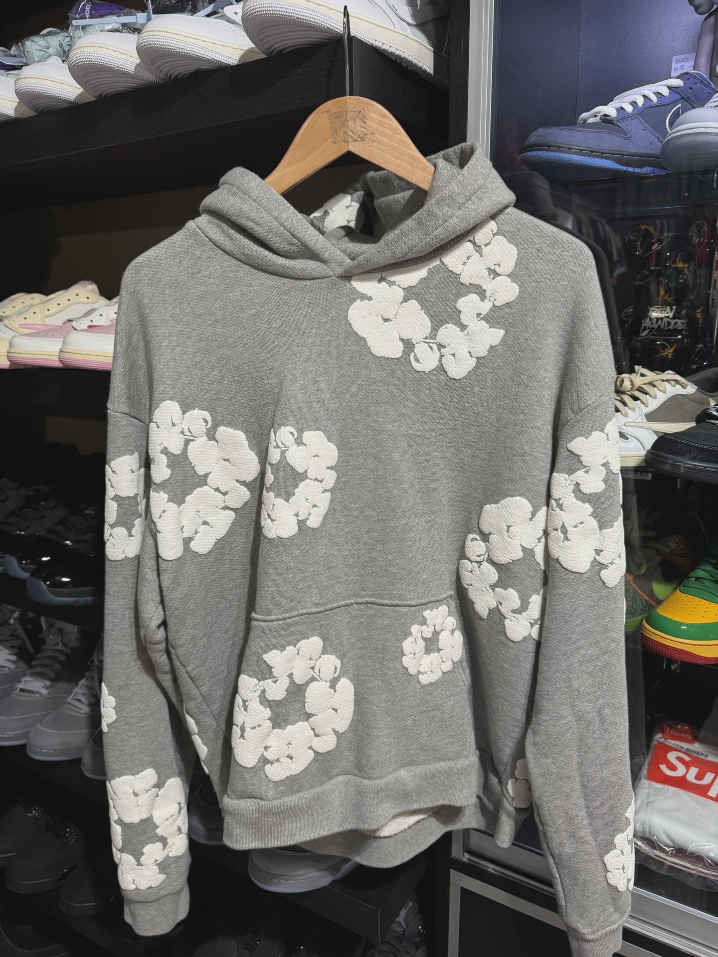 Denim Tears Grey Hoodie XL • Pre-Owned [4225]