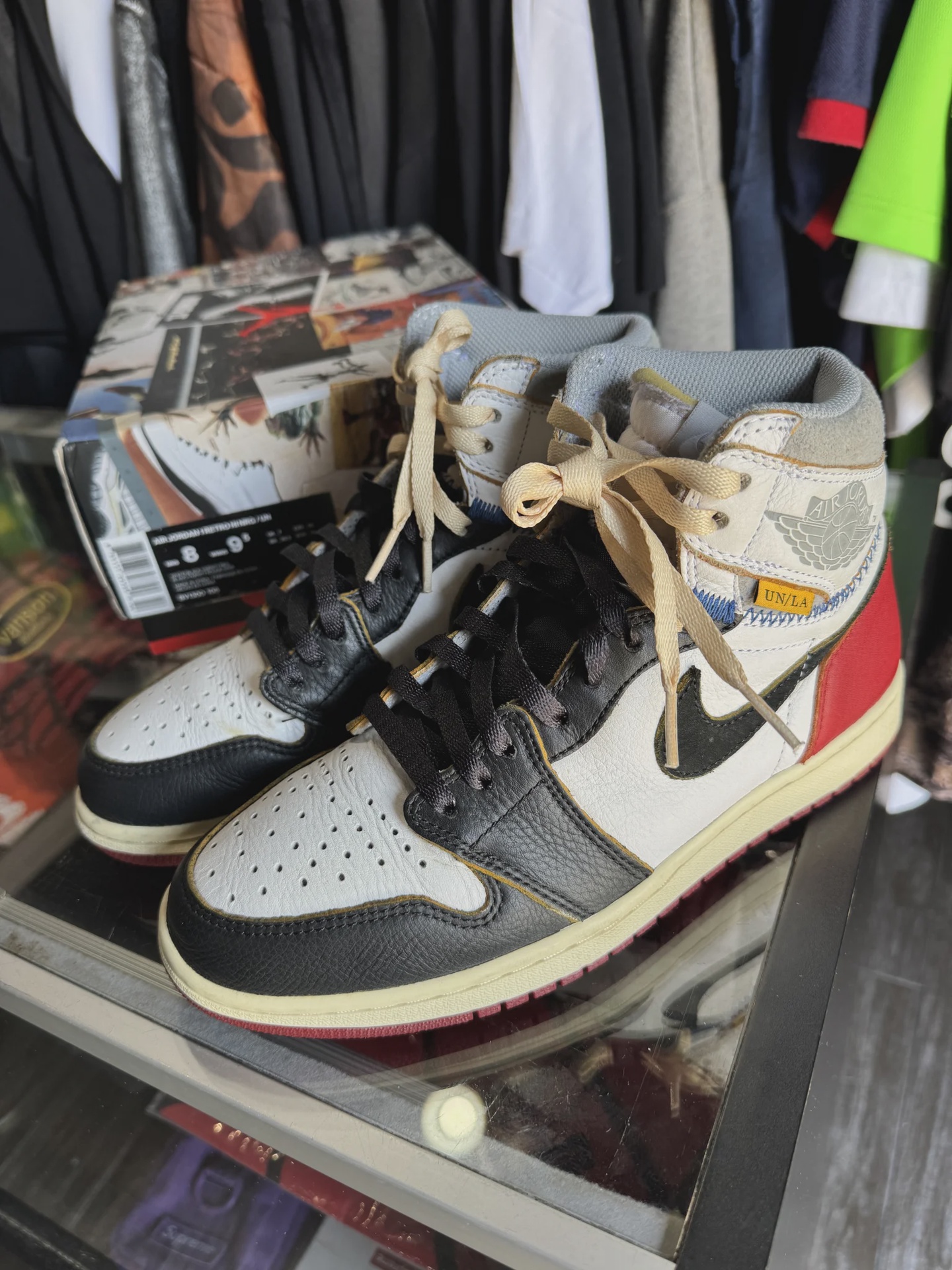 Air Jordan 1 Retro High Union Los Angeles Black Toe • Pre-Owned [4178] - photo 2