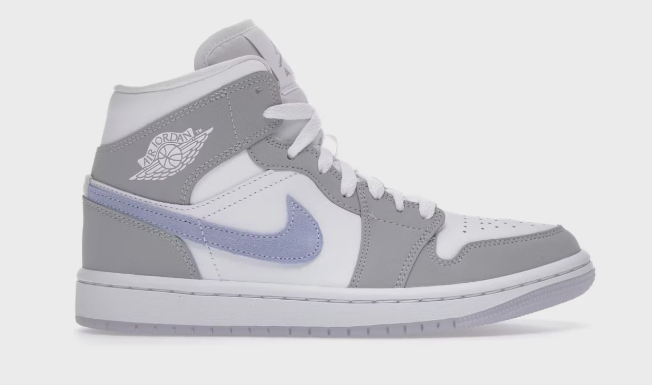 Jordan 1 Mid Wolf Grey Aluminum (Women's) • Brand New [9813]