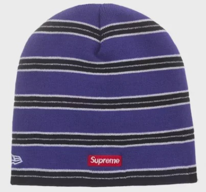 Supreme New Era Stripe Beanie • Brand New [0656] - photo 2