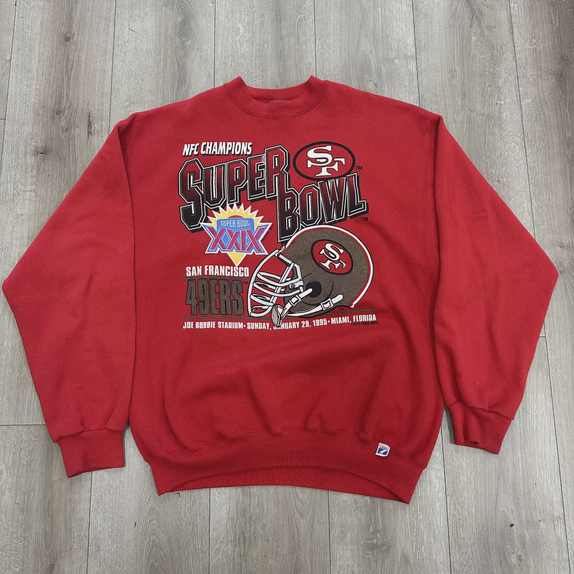 vintage 1995 San Francisco 49ers NFC Champions Super Bowl XXIX crewneck sweatshirt • Pre-Owned [8568] - photo 9