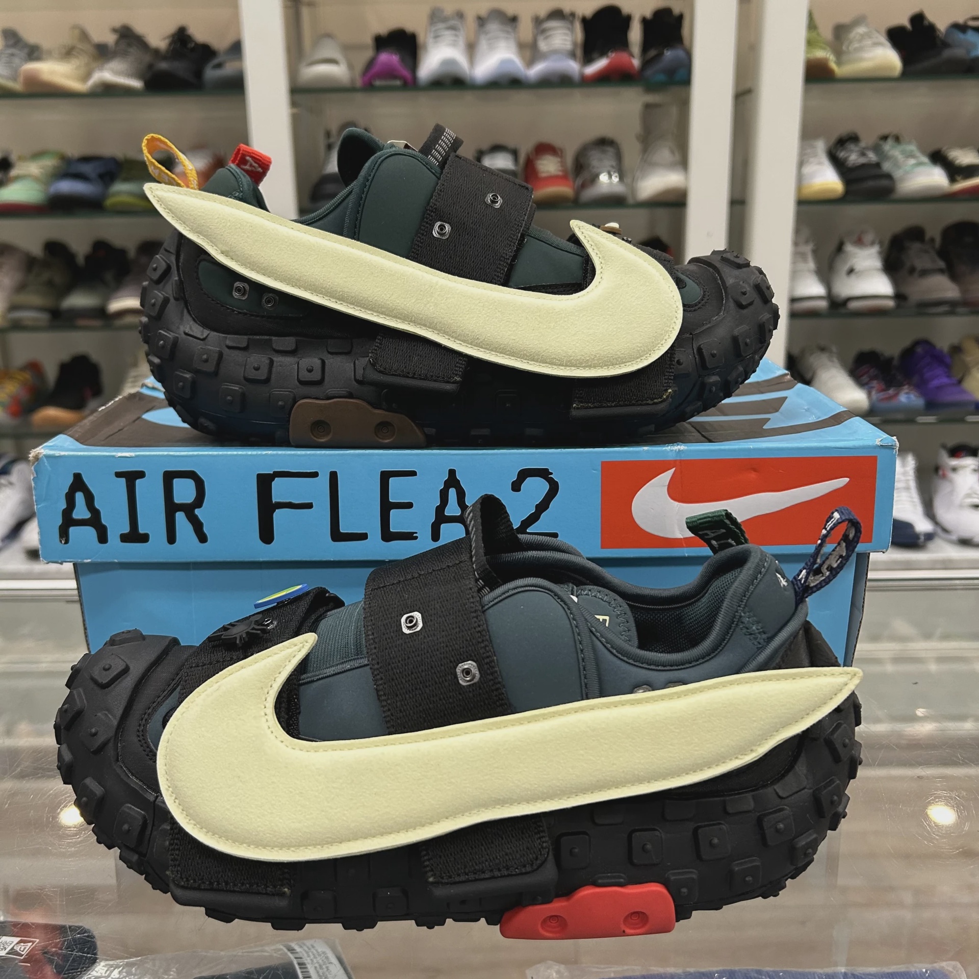 Nike CPFM Air Flea 2 Cactus Plant Flea Market Faded Spruce • Pre-Owned [9745]
