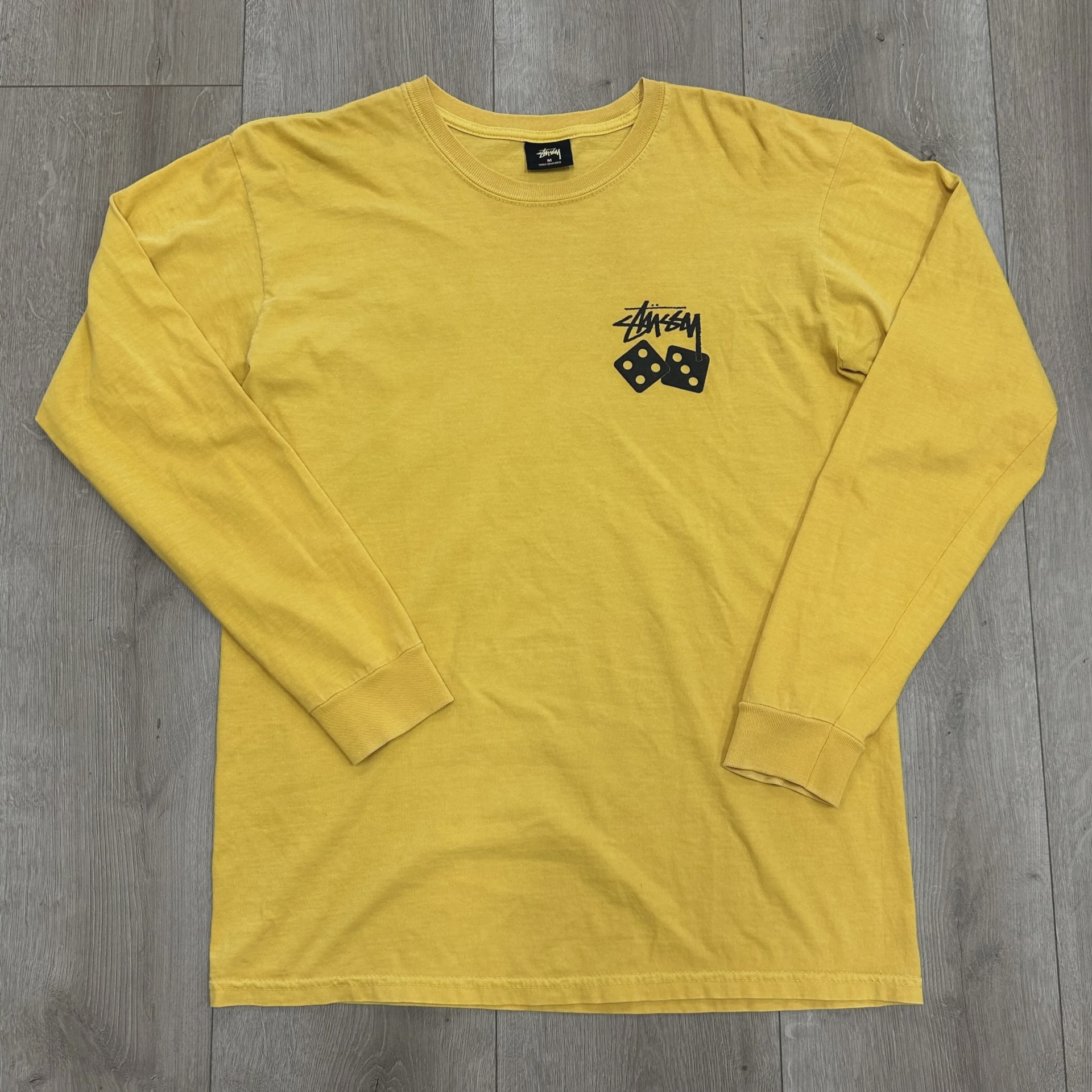 Stussy Stüssy Dice Pigment Dyed Long-Sleeve T-Shirt - Size M