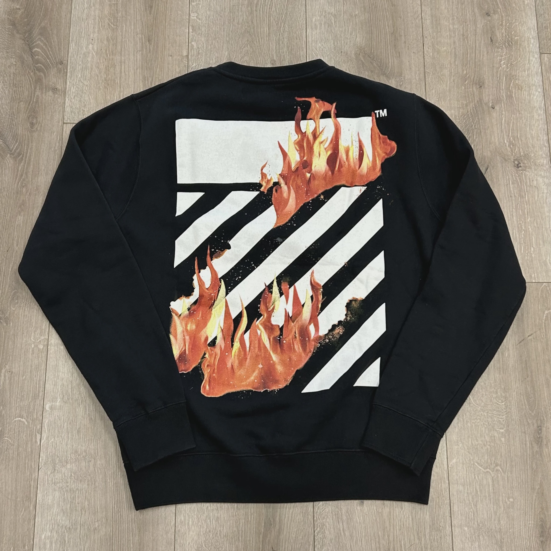 OFF-WHITE c/o 2018 Fire Hands Sweatshirt • Pre-Owned [1555] 3