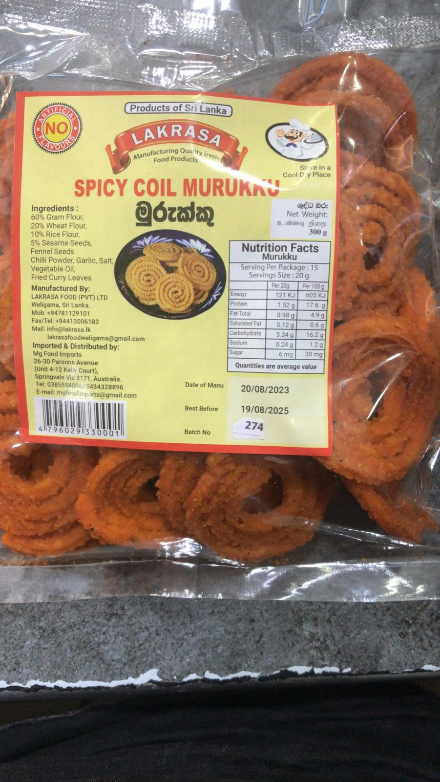 Lakrasa Spicy Coil Murruku 300g