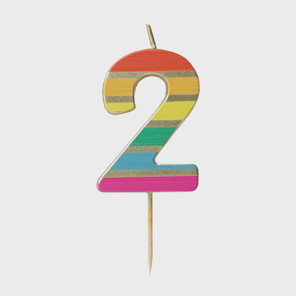 Talking Tables - Rainbow Gold Number Candles