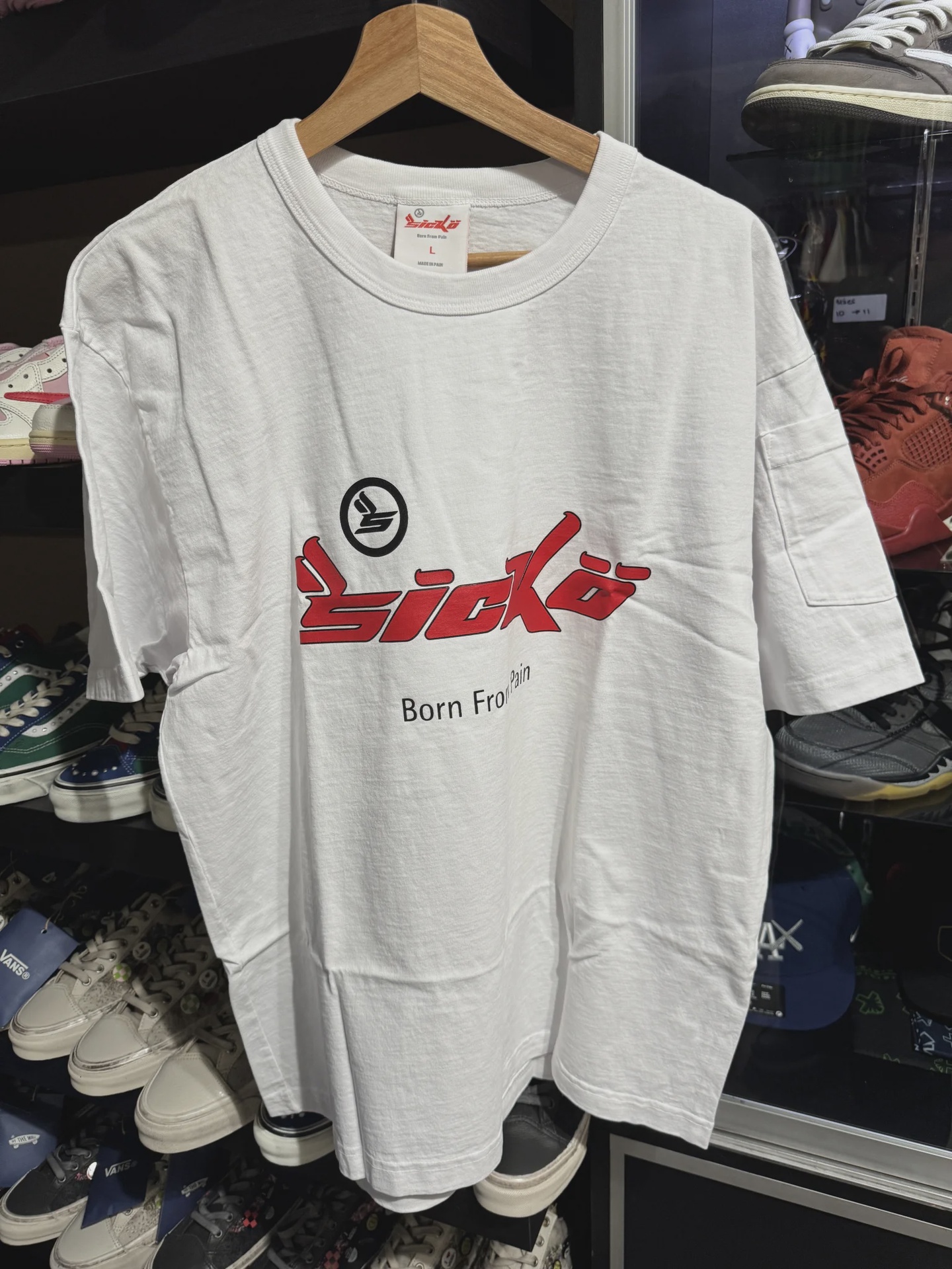 Sicko Sicko Born From Pain White Tee - Size L