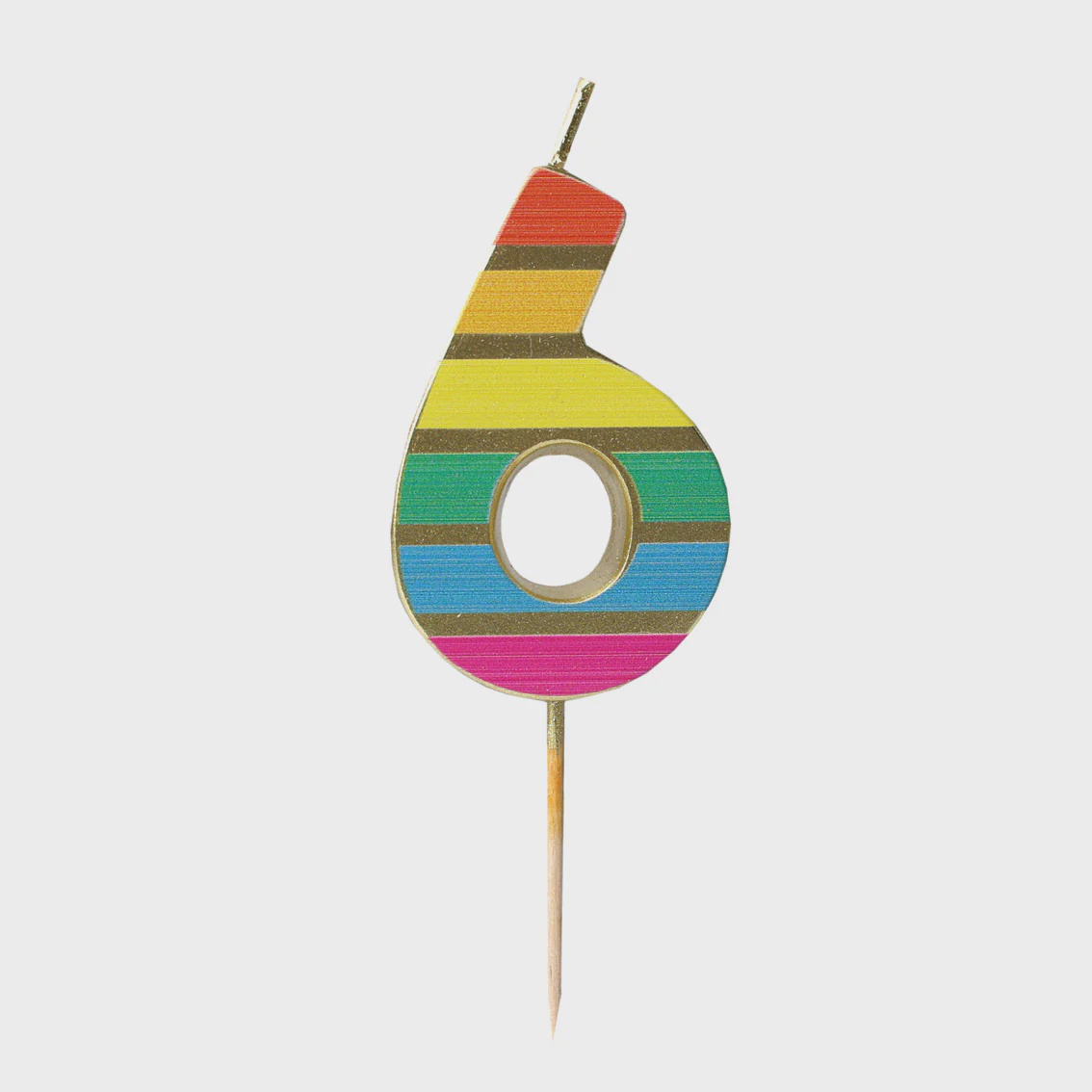 Talking Tables - Rainbow Gold Number Candles