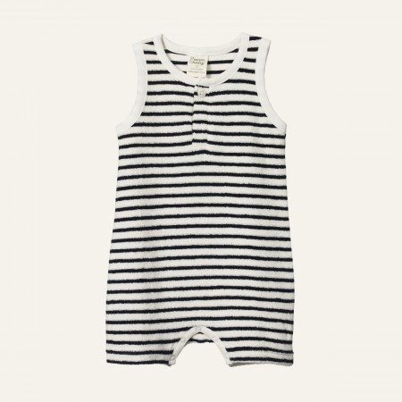 HENLEY SINGLET SUIT TERRY - NAVY SAILOR STRIPE