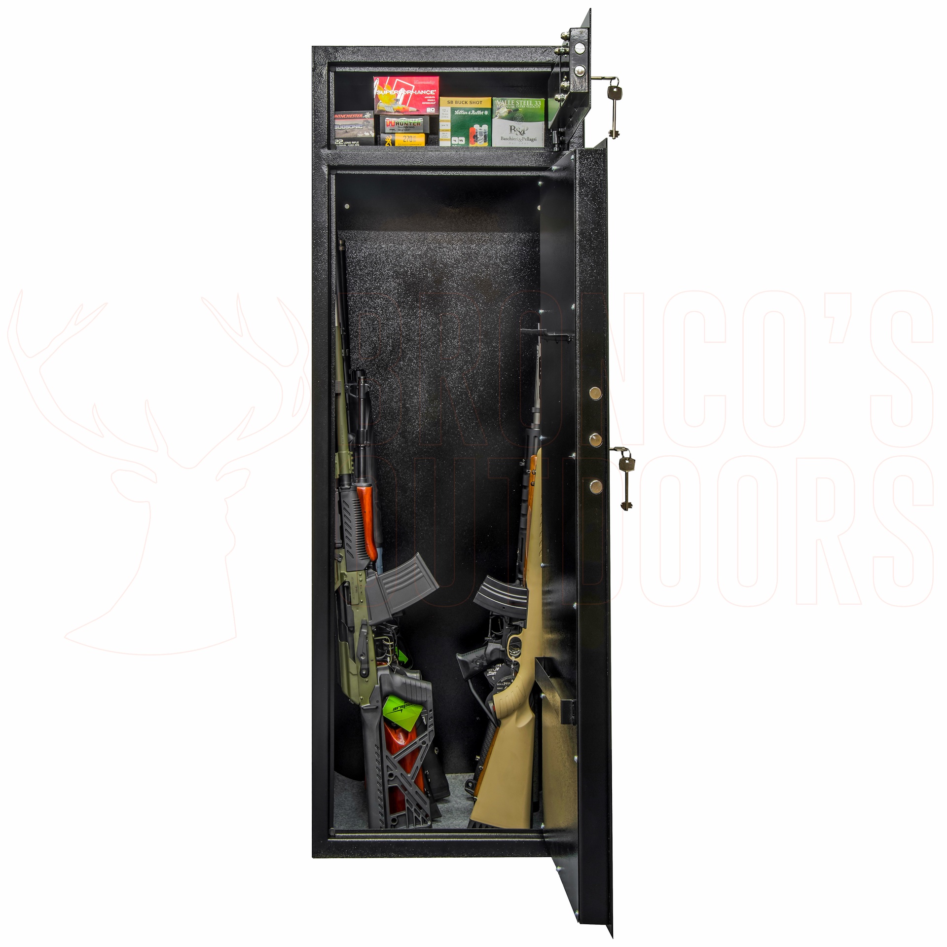 Stealth Safes 14 Gun Safe with external safe Broncos Outdoors