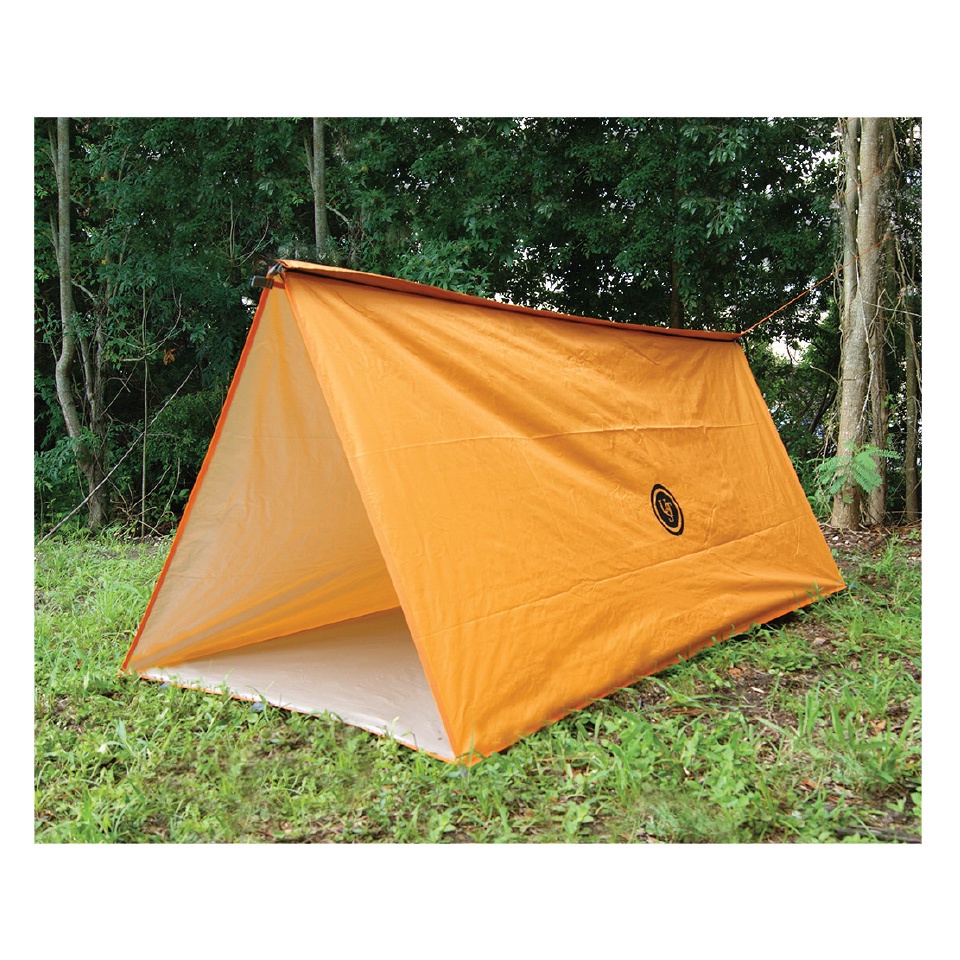 Tube Tarp 1.0, Orange/Reflective Alazame Outdoor Gear