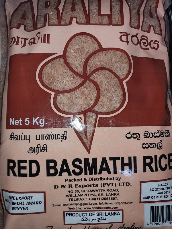 Araliya Red Basmathi Rice 5kg