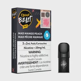 MAD MANGO PEACH - FLAVOUR BEAST POD PACK 3PK