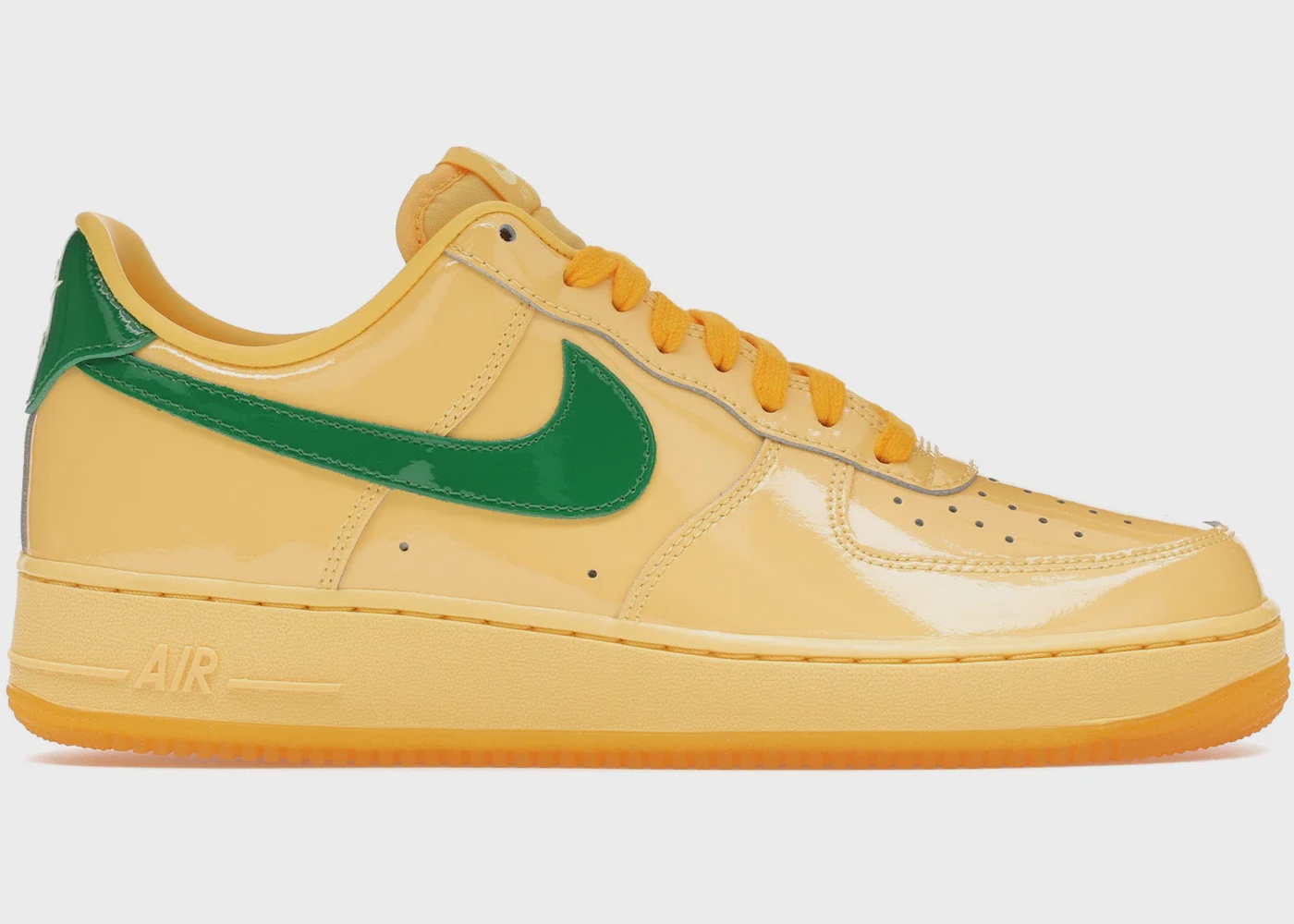Nike Nike Air Force 1 Low Patent Leather Topaz Gold Pine Green - Size US M 11