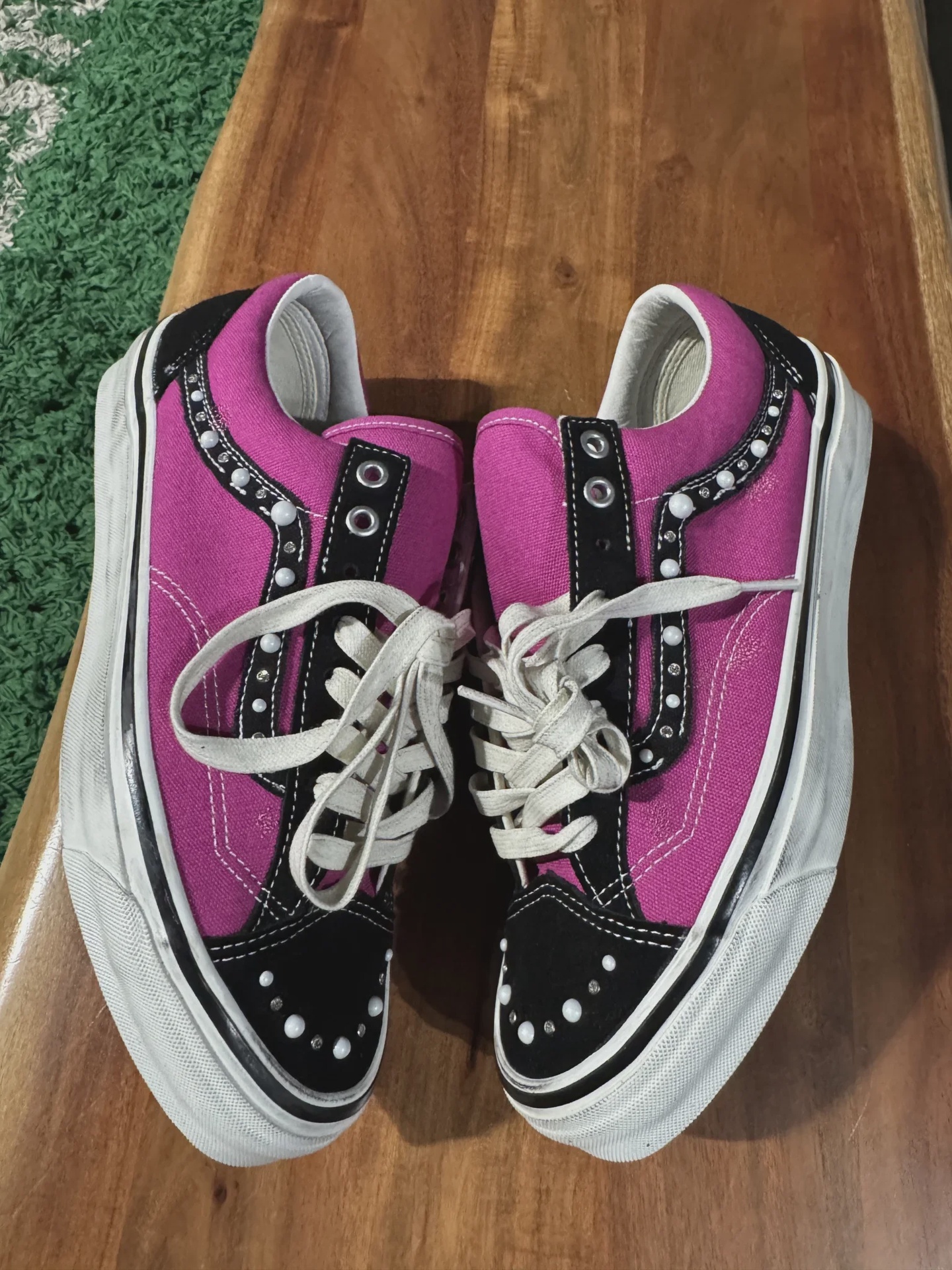 Vans OTW Old Skool 36 Pearlized Pack Pink Black No Box • Pre-Owned [6240] - photo 1