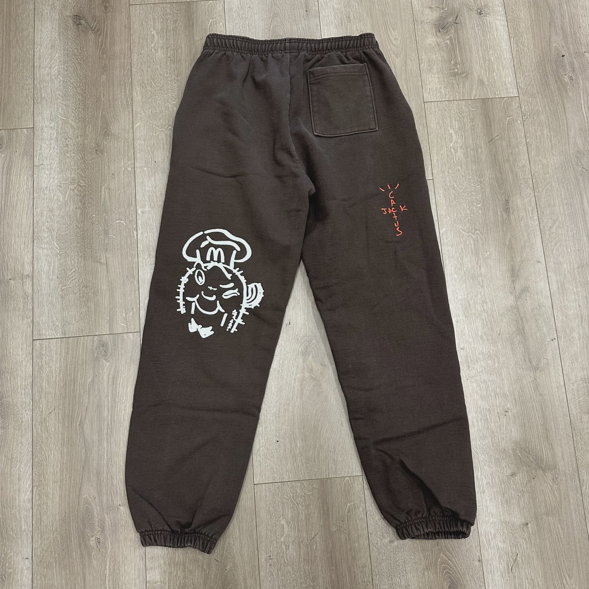 FW20 Travis Scott x McDonald's Sticker Bomb Sweatpants Brown • Pre-Owned [6239] - photo 4