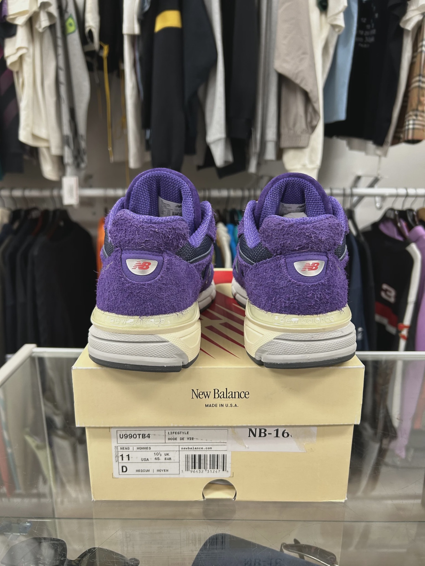 New Balance 990v4 MiUSA Teddy Santis Plum Purple • Pre-Owned [0857] 3