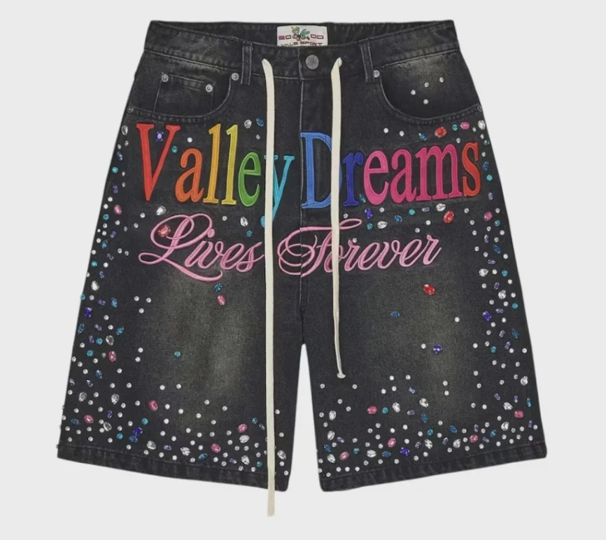 Vale Vale Forever Ice Cream Jorts Black - Size 34