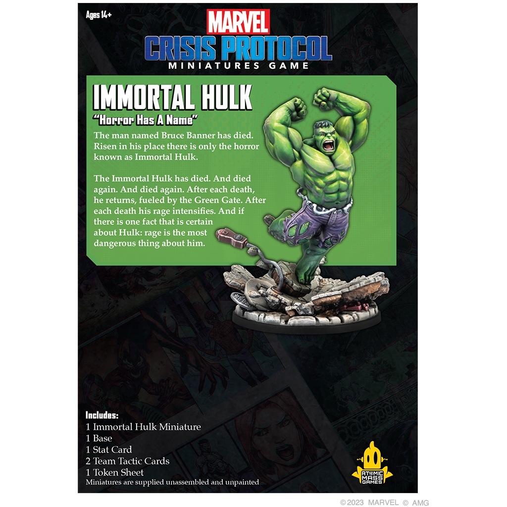 Marvel Crisis Protocol - Immortal Hulk - Figurine Jeu Miniature, Neuf