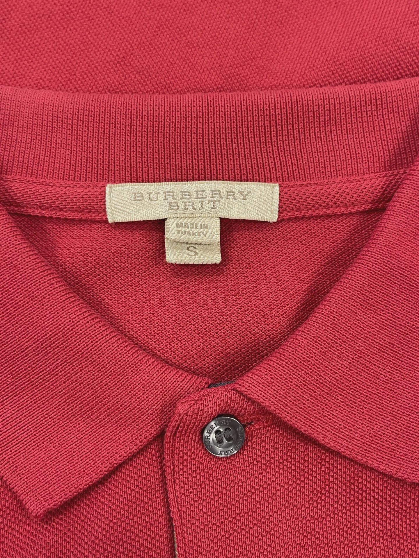 Burberry Brit Men's Cotton Piqué Polo Shirt red • Pre-Owned [6758] 4