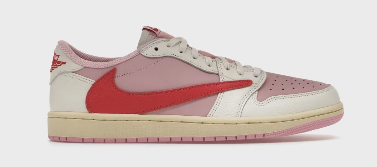 Air Jordan 1 Retro Low Original SP Travis Scott Sail Tropical Pink • Brand New [8438]