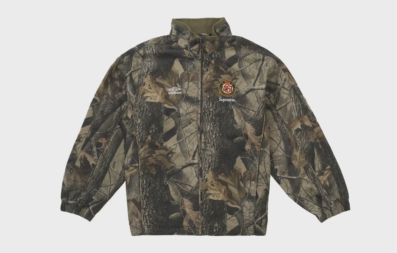 Supreme Umbro Cotton Ripstop Track Jacket (SS26) Realtree Hardwoods Camo • Brand New [8621]