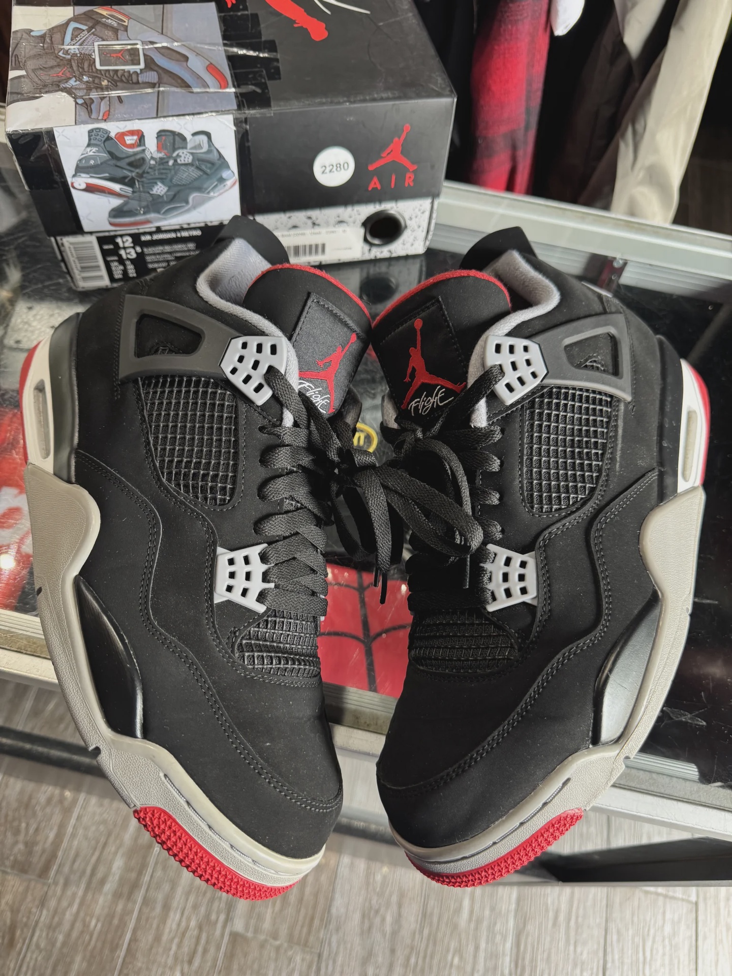 Jordan Air Jordan 4 Retro Black Red (2019) - Size US M 12
