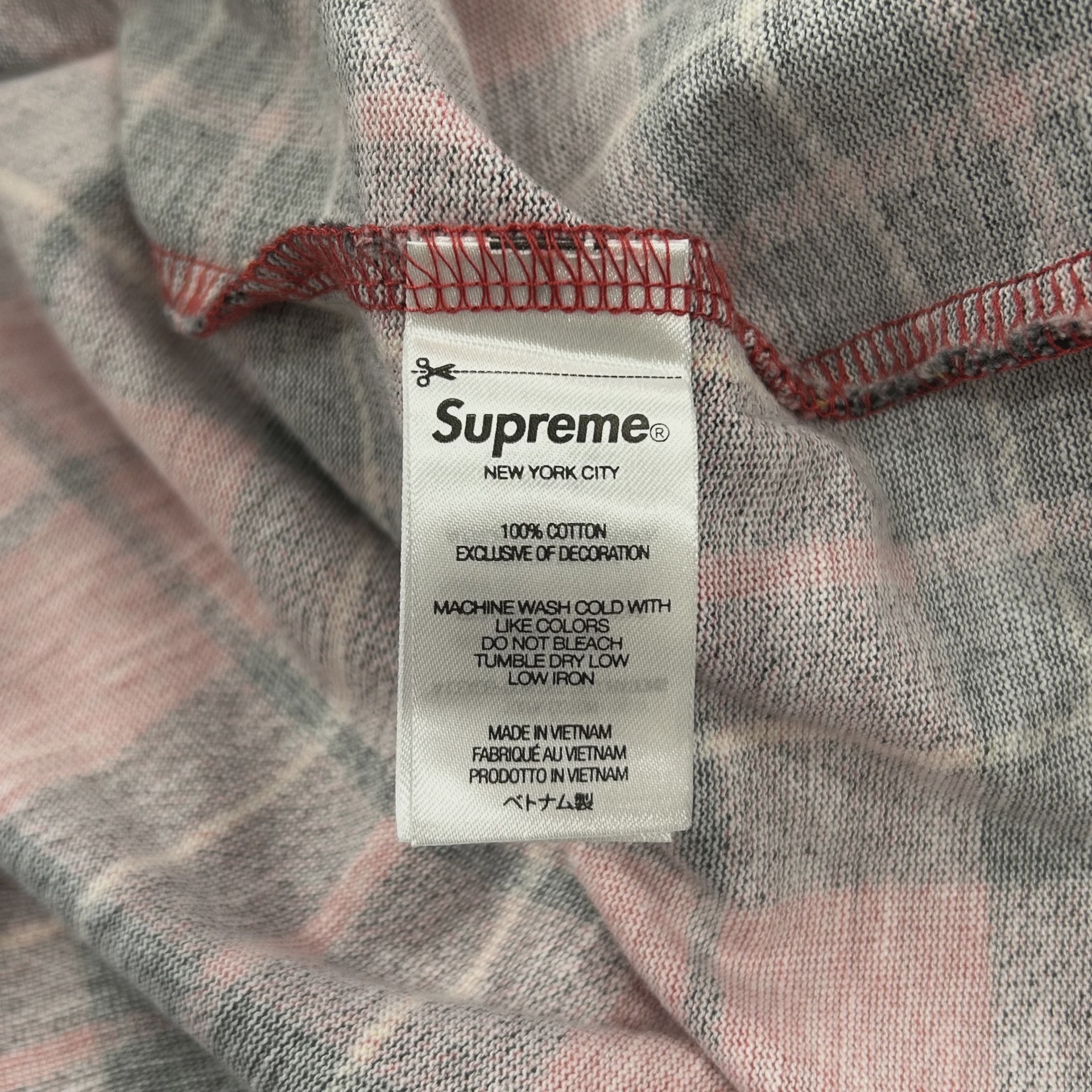 Supreme S/S Plaid Pocket Tee (FW23) • Brand New [2891] 2