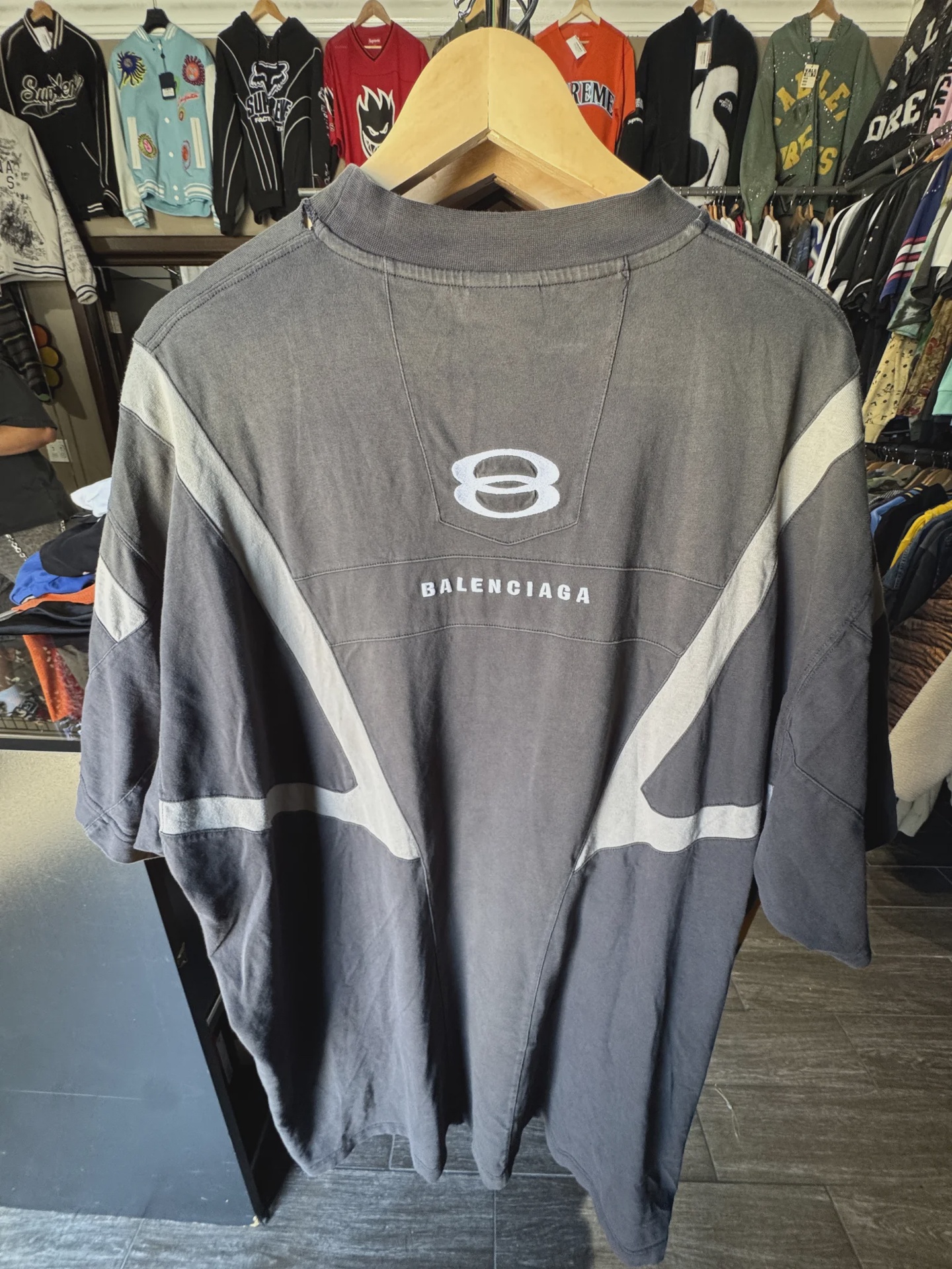 Balenciaga Unity Sports Icob Biker Oversized Tee Shirt L • Pre-Owned [7461] - photo 2