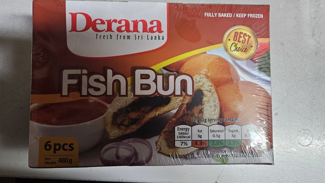 Derana Frozen Fish Buns 6pcs 480gm