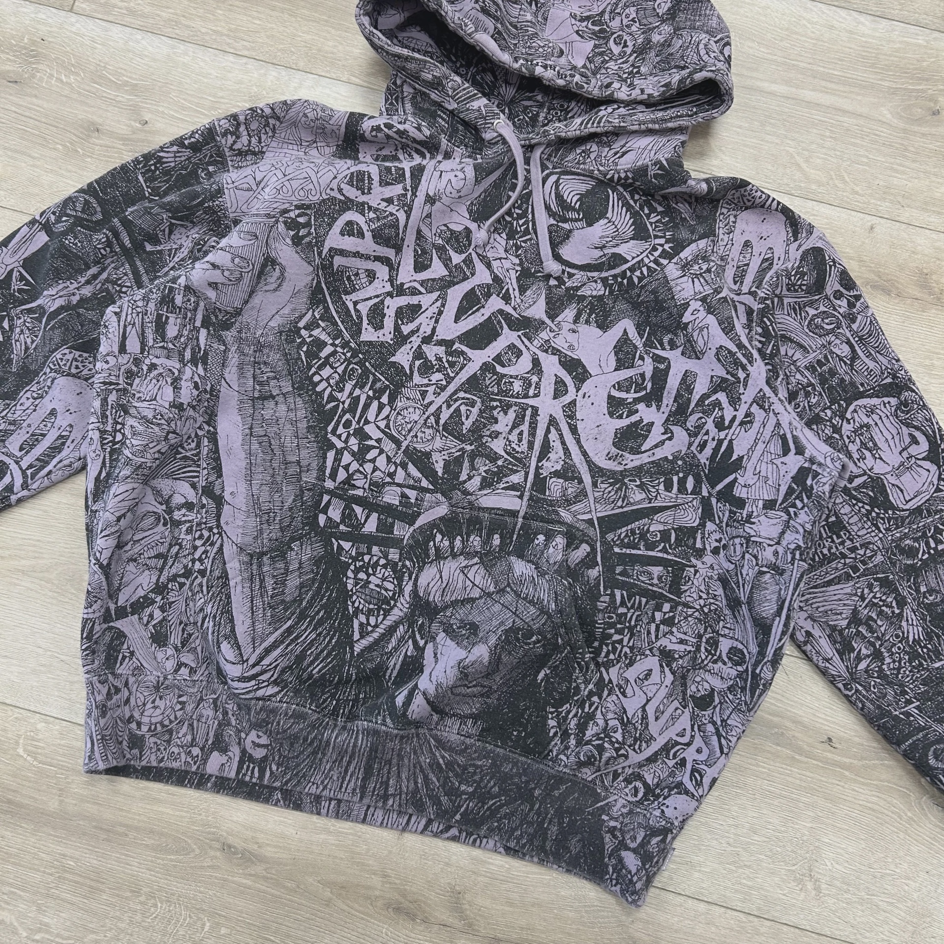 2024 Supreme Liberty Hooded Sweatshirt 'Dusty Purple' • Pre-Owned [2137] 6