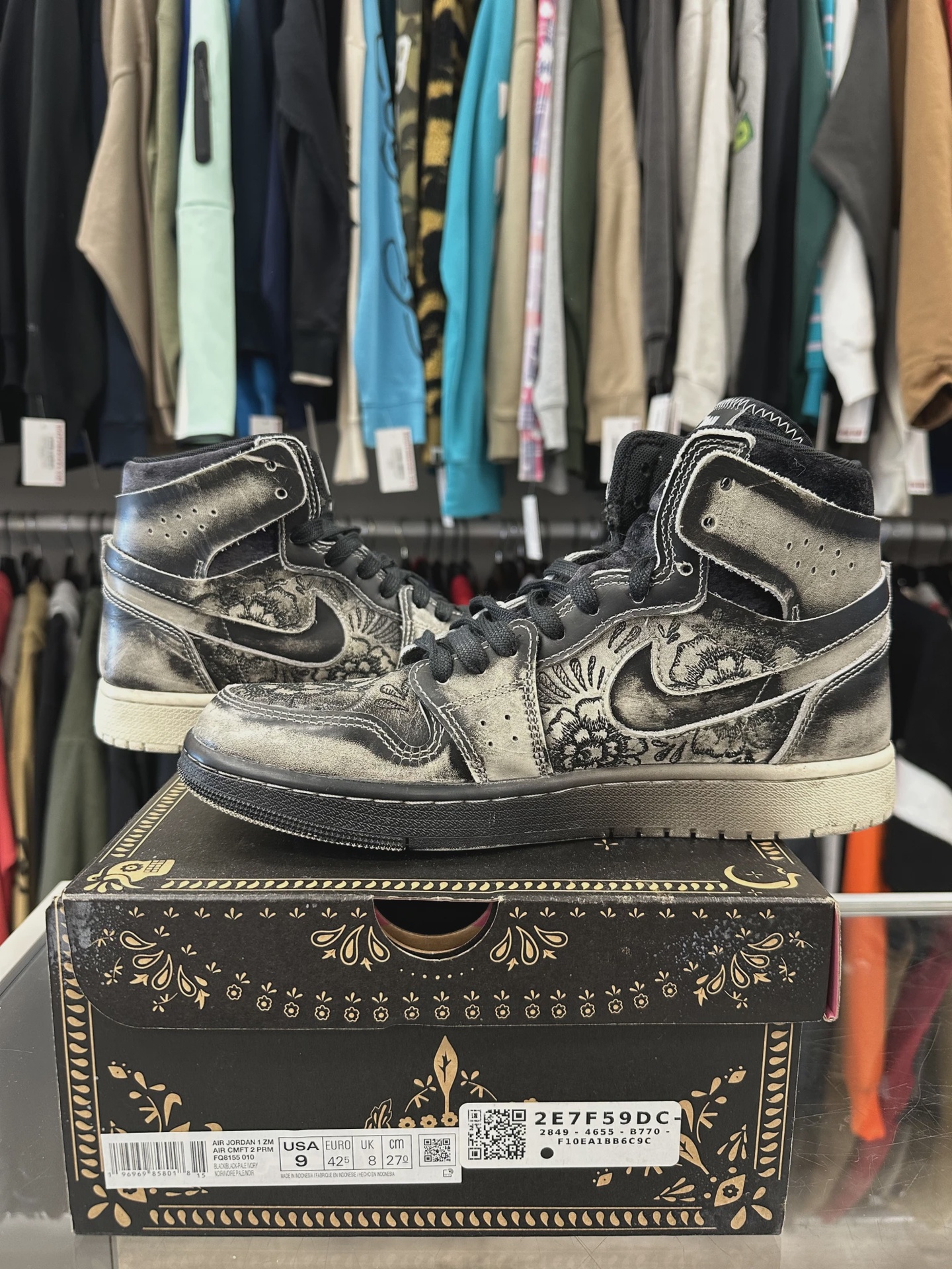Jordan 1 High Zoom Air CMFT 2 Día De Muertos • Pre-Owned [4918] 4