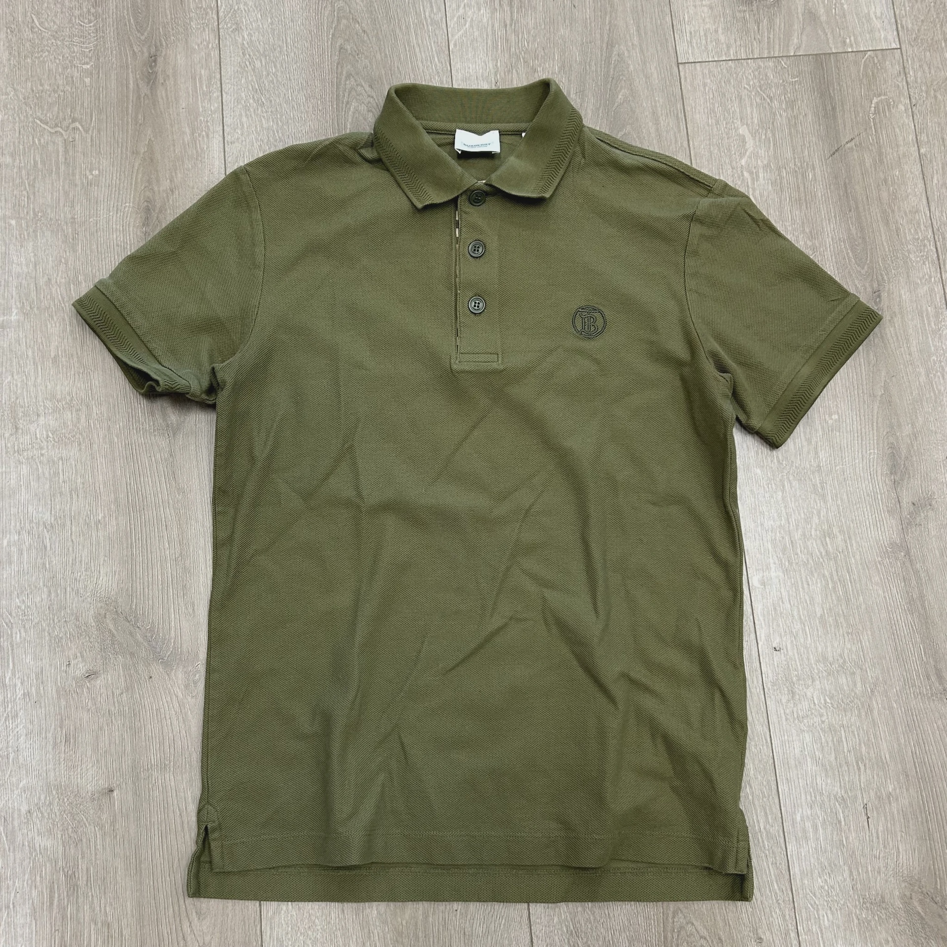 Burberry olive polo • Pre-Owned [5645]