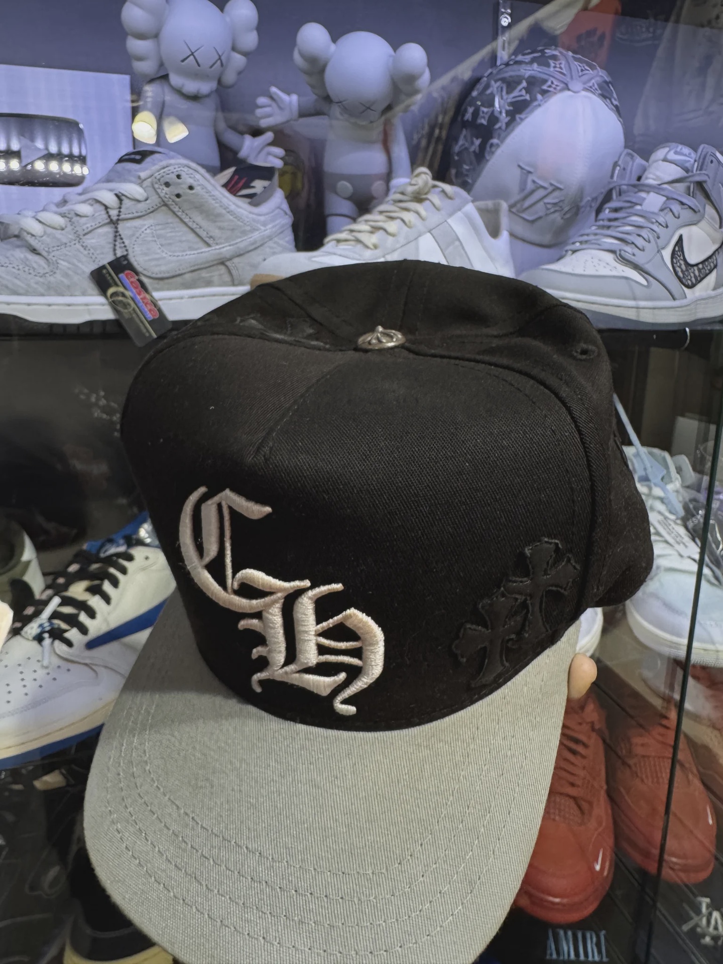 Chrome Hearts Black and Grey Cross Patch Hat • Pre-Owned [3696] - photo 3