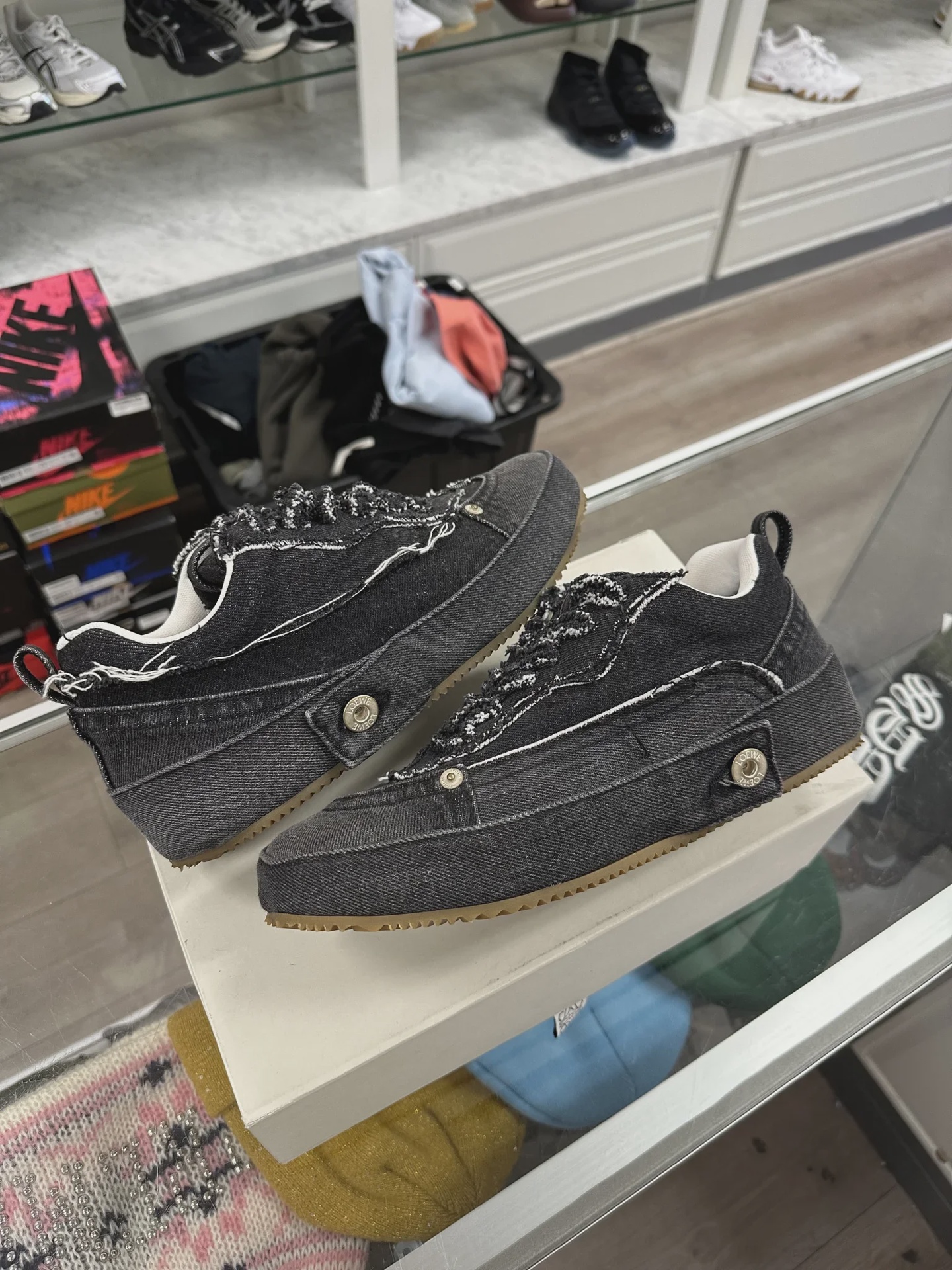 Loewe Loewe Deconstructed Denim Sneakers - Size US M 8
