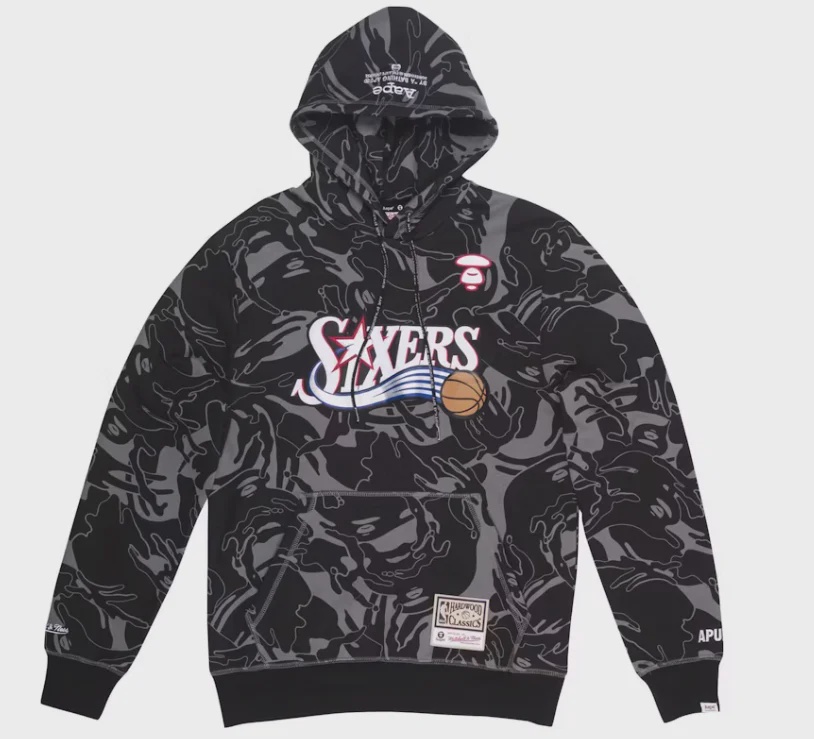 Bape × Mitchell & Ness Mitchell & Ness  x Aape 76ers hoodie • Brand New [0195]