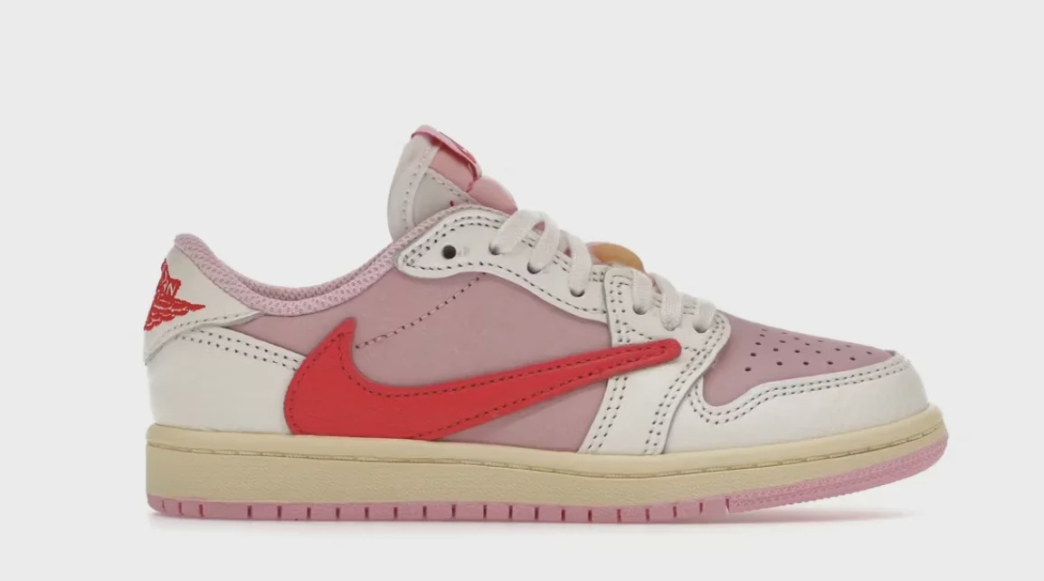 Jordan Jordan 1 Retro Low OG SP Travis Scott Sail Tropical Pink (PS) - Size US M 3