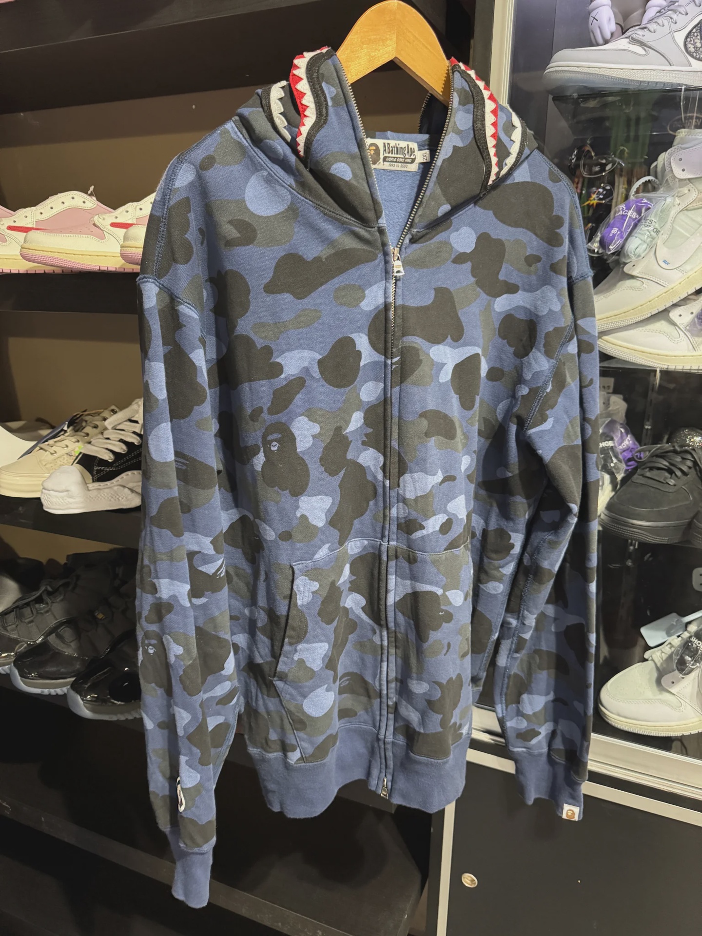 BAPE BAPE Full Shark Blue Zip Up 2XL - Size XXL