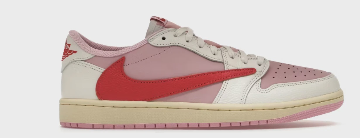 Air Jordan 1 Retro Low Original SP Travis Scott Sail Tropical Pink • Brand New [4521]