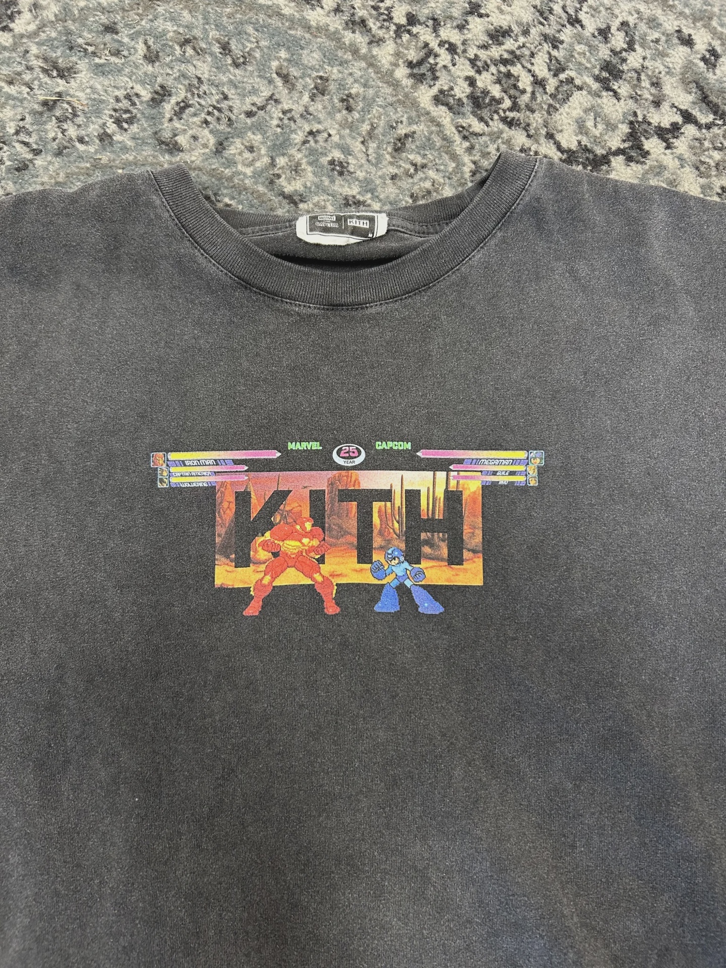 Kith x Marvel vs. Capcom Circus Vintage Tee 'Black • Pre-Owned [2045] - photo 3