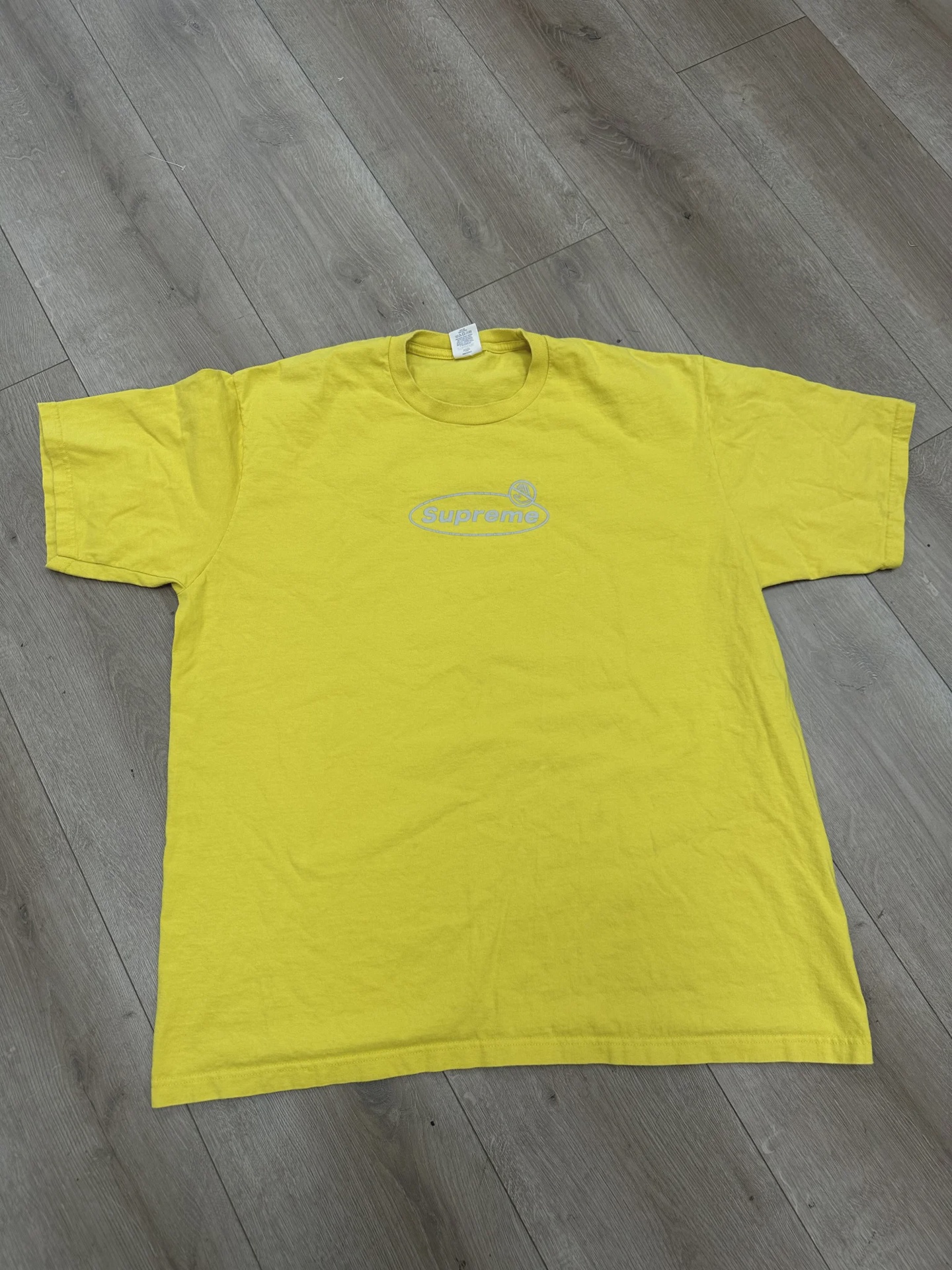 FW22 Supreme Warning Tee 'Yellow' • Pre-Owned [0488] - photo 1