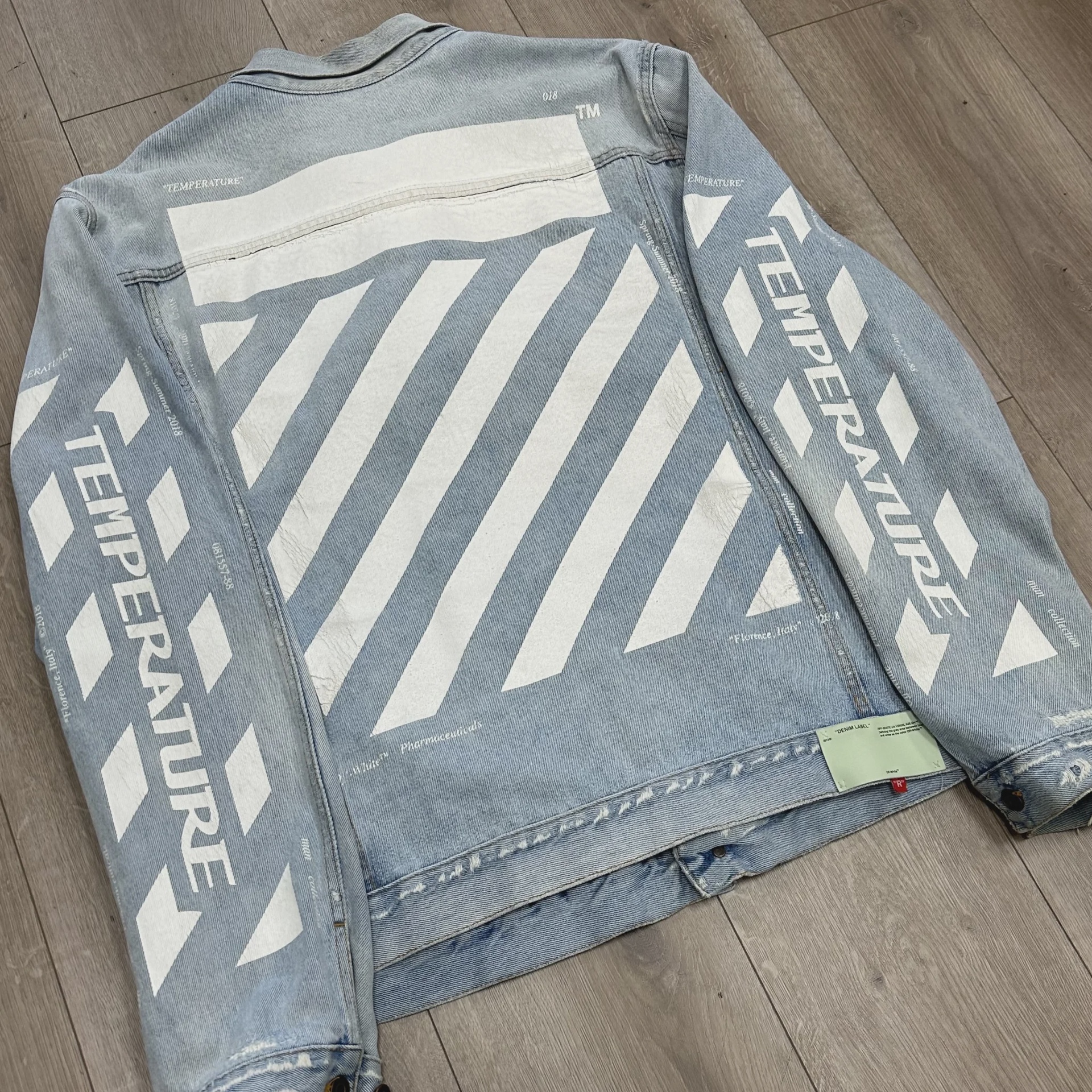 Off-White "Temperature" Denim Jacket • Pre-Owned [8353] - photo 12